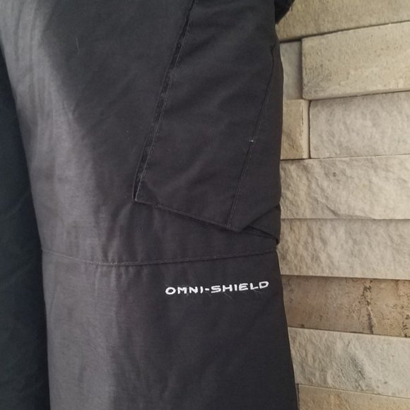 Columbia Boys Medium Black Ski Snow Pants Bib Bibs